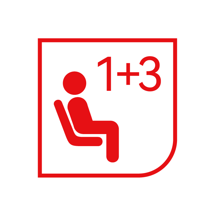 Spacious 1+3 Seating